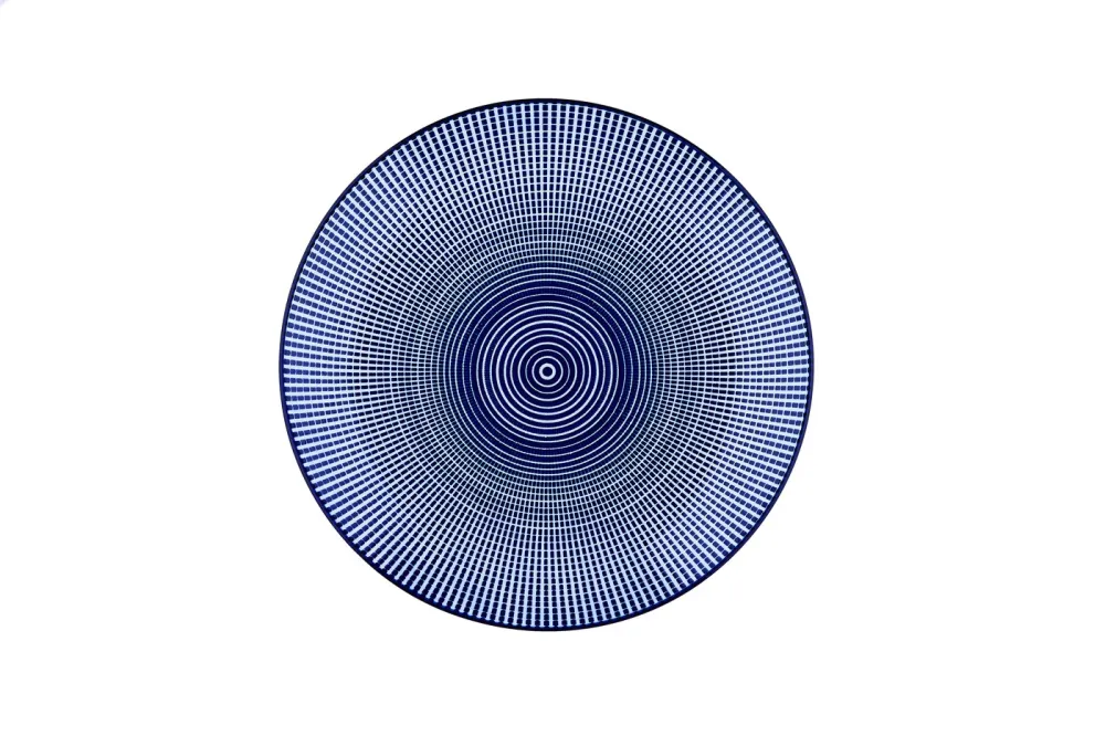 bord PATTERN Ø21cm - 6 stuks - Donker blauw