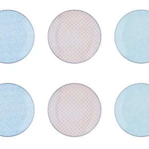 bord PATTERN Ø21cm - 6 stuks - Pastel