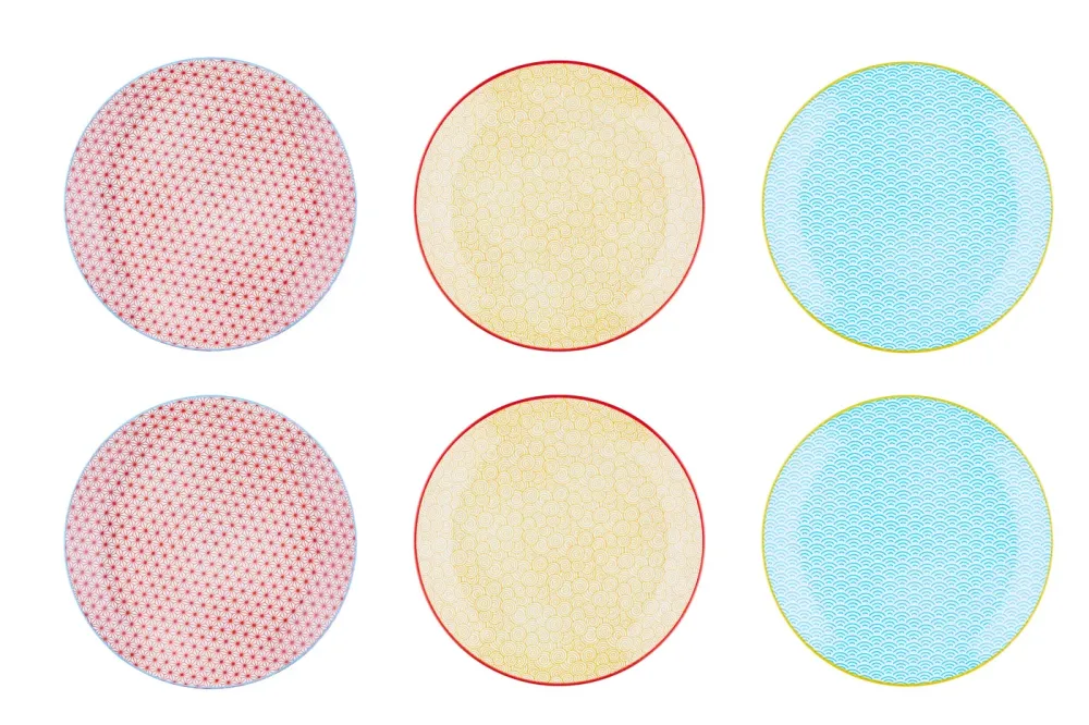 bord PATTERN Ø26cm - 6 stuks - Color