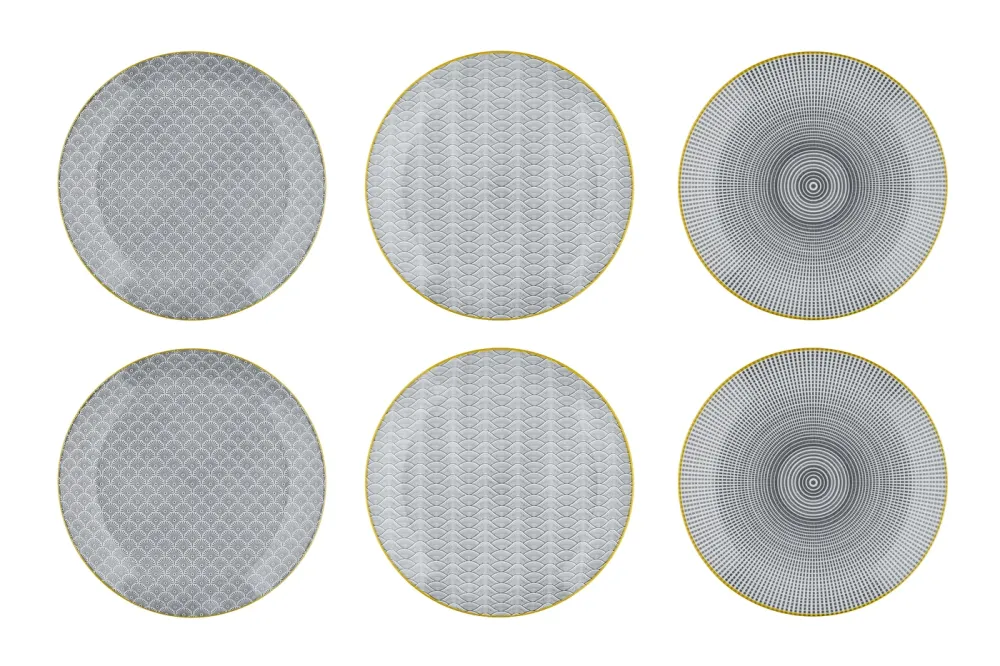 bord PATTERN Ø26cm - 6 stuks - Eclipse