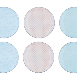 bord PATTERN Ø26cm - 6 stuks - Pastel