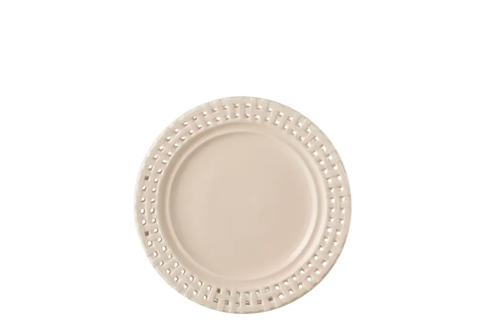Bord rond keramiek roze