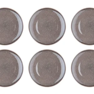 bord STELLAR Ø27cm - 6 stuks - Betongrijs