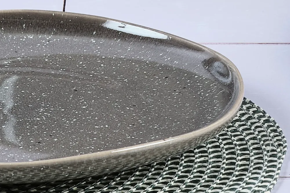 bord STELLAR Ø27cm - 6 stuks - Betongrijs