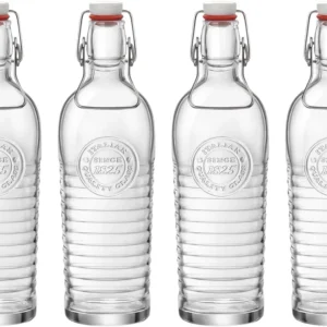 Bormioli Rocco Beugelflessen / Weckflessen Officina 1825 - Transparant - 1.2 liter - 4 stuks