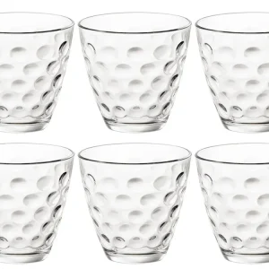 Bormioli Rocco Glazen Dots - Transparant - 250 ml - 6 stuks