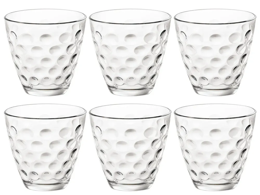 Bormioli Rocco Glazen Dots - Transparant - 250 ml - 6 stuks