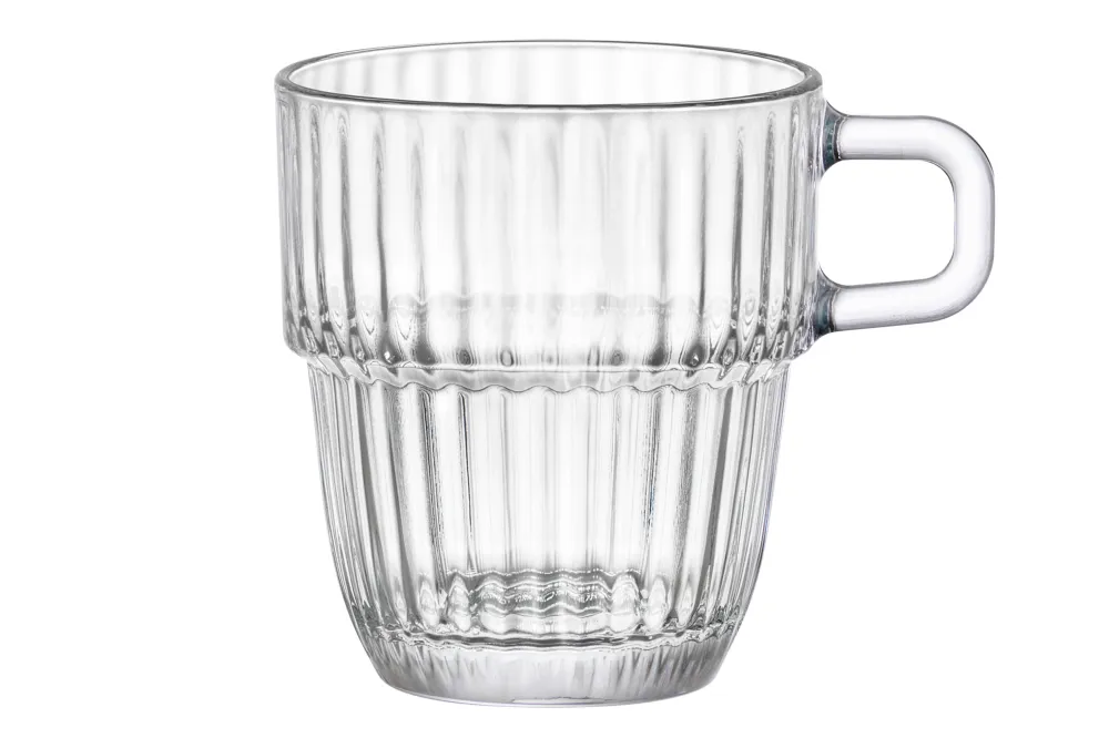 Bormioli Rocco Koffiekopjes met oor - Stapelbaar - Barshine 185 ml - 6 Stuks