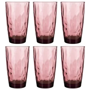 Bormioli Rocco Longdrinkglazen Diamond - Paars - 470 ml - 6 stuks
