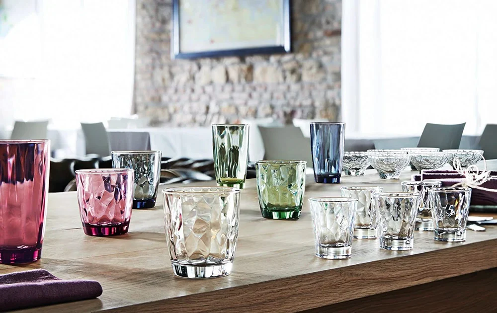 Bormioli Rocco Waterglazen Diamond 300 ml - 6 Stuks + Cookinglife Karaf 1 Liter
