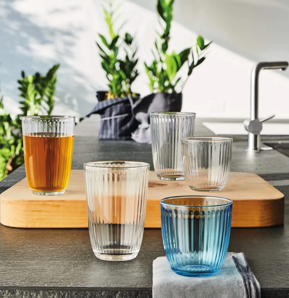 Bormioli Rocco Waterglazen Line Blauw - 290 ml - 6 stuks