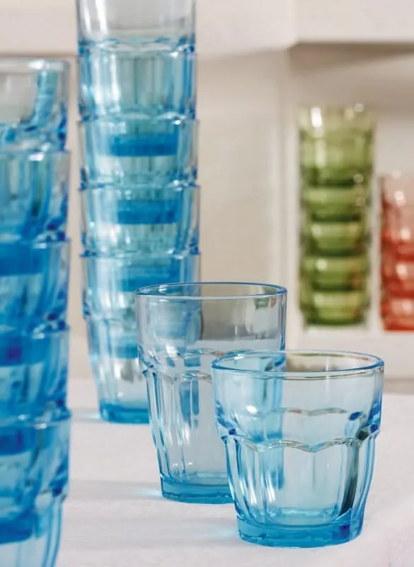 Bormioli Rocco Waterglazen Rock Bar - Blauw - 270 ml - 6 stuks