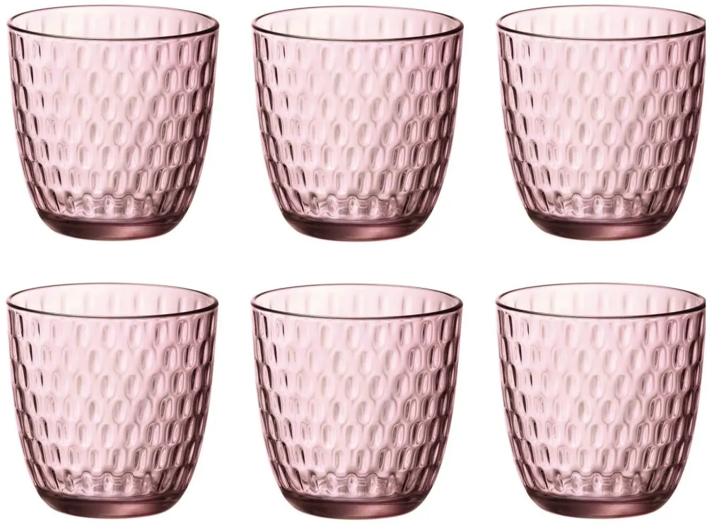 Bormioli Rocco Waterglazen Slot - Roze - 290 ml - 6 stuks