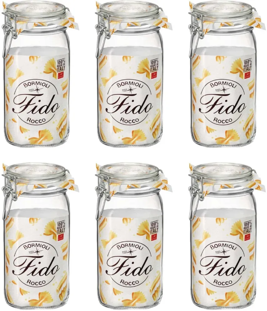 Bormioli Rocco Weckpot Fido 11 x 11 cm / 1.5 liter - 6 stuks