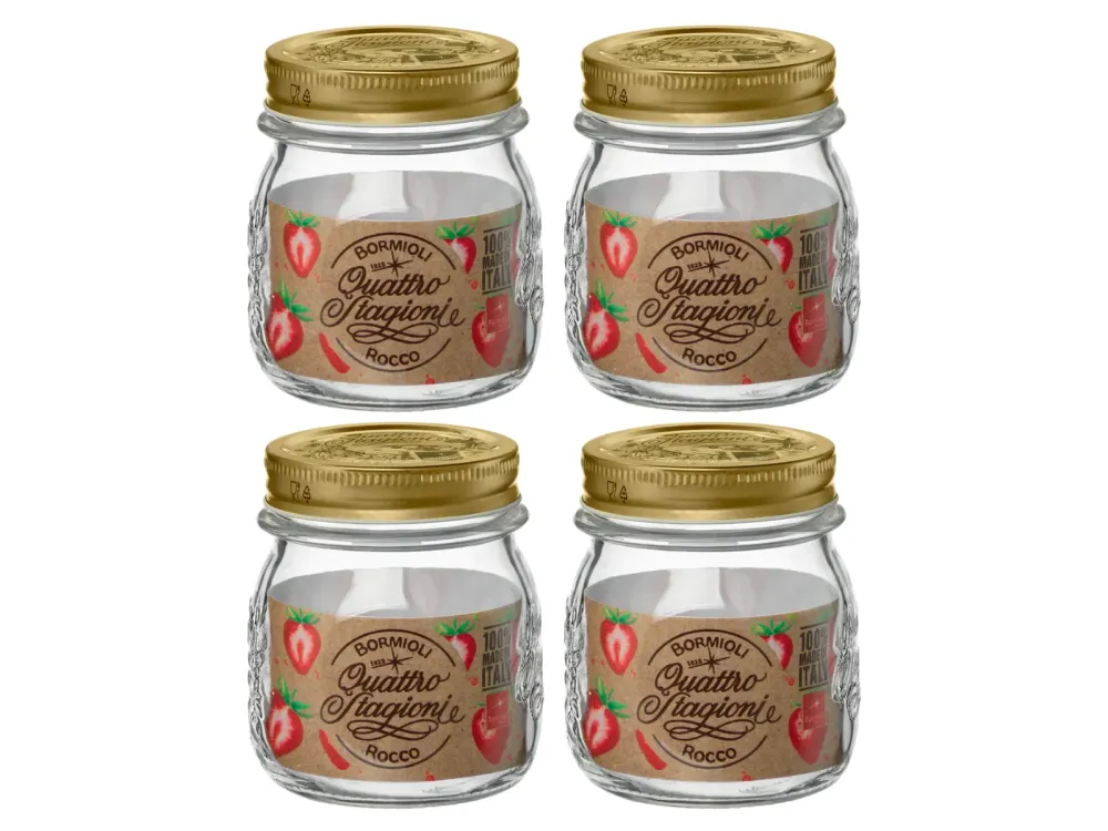 Bormioli Rocco Weckpot Quattro Stagioni - ø 8.5 cm / 250 ml - 4 stuks
