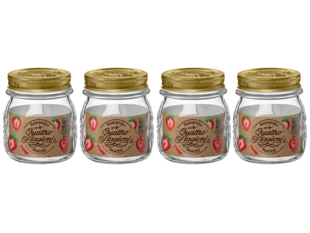 Bormioli Rocco Weckpot Quattro Stagioni - ø 8.5 cm / 250 ml - 4 stuks