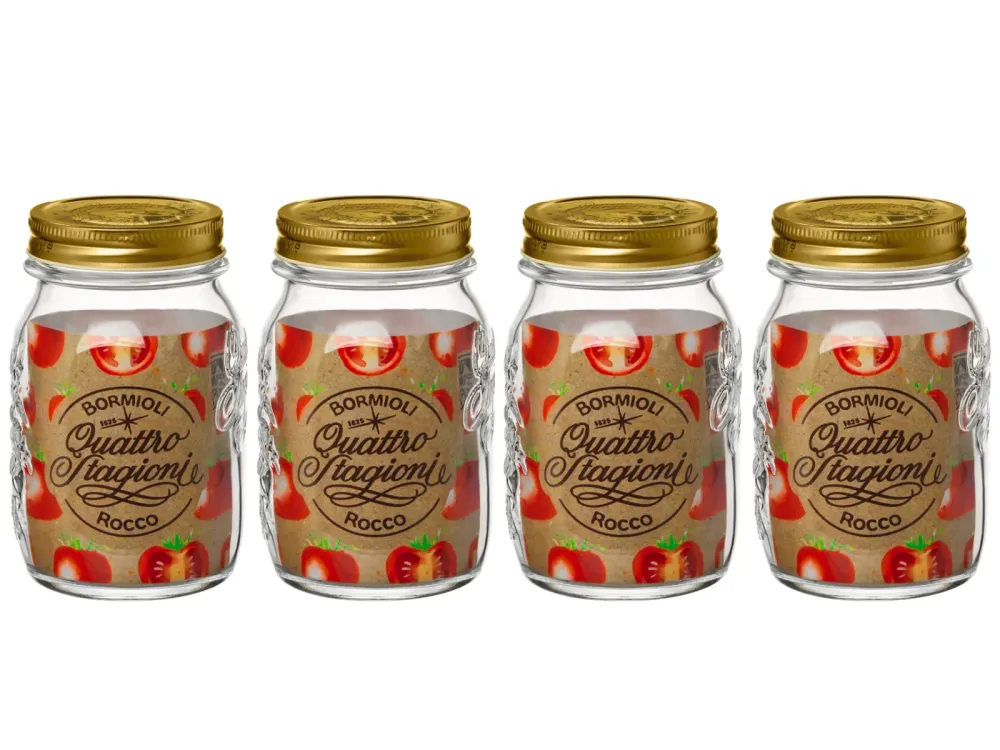 Bormioli Rocco Weckpot Quattro Stagioni - ø 9 cm / 500 ml - 4 stuks