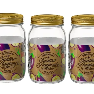Bormioli Rocco Weckpot Quattro Stagioni - ø 8.6 cm / 1 liter - 3 stuks