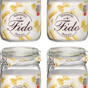 Bormioli Rocco Weckpotten Fido 11 x 11 cm / 1 liter - 4 stuks