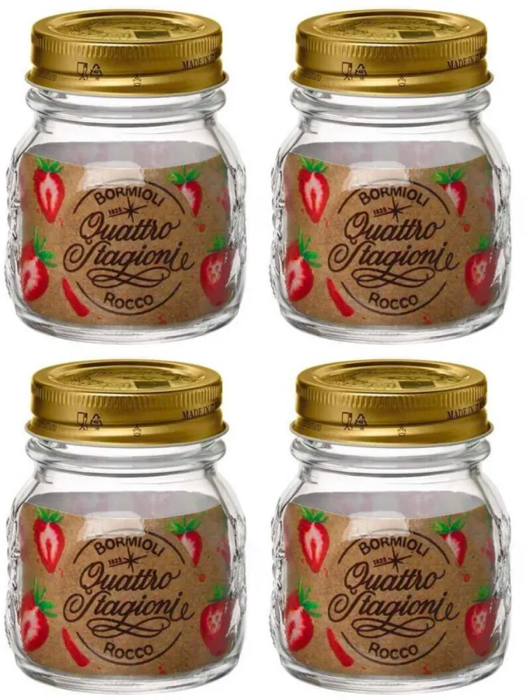Bormioli Rocco Weckpotten Quattro Stagioni - ø 8.5 cm / 250 ml - 4 stuks