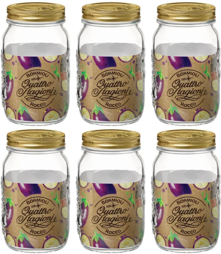 Bormioli Rocco Weckpotten Quattro Stagioni - ø 11 cm / 1 liter - 6 stuks