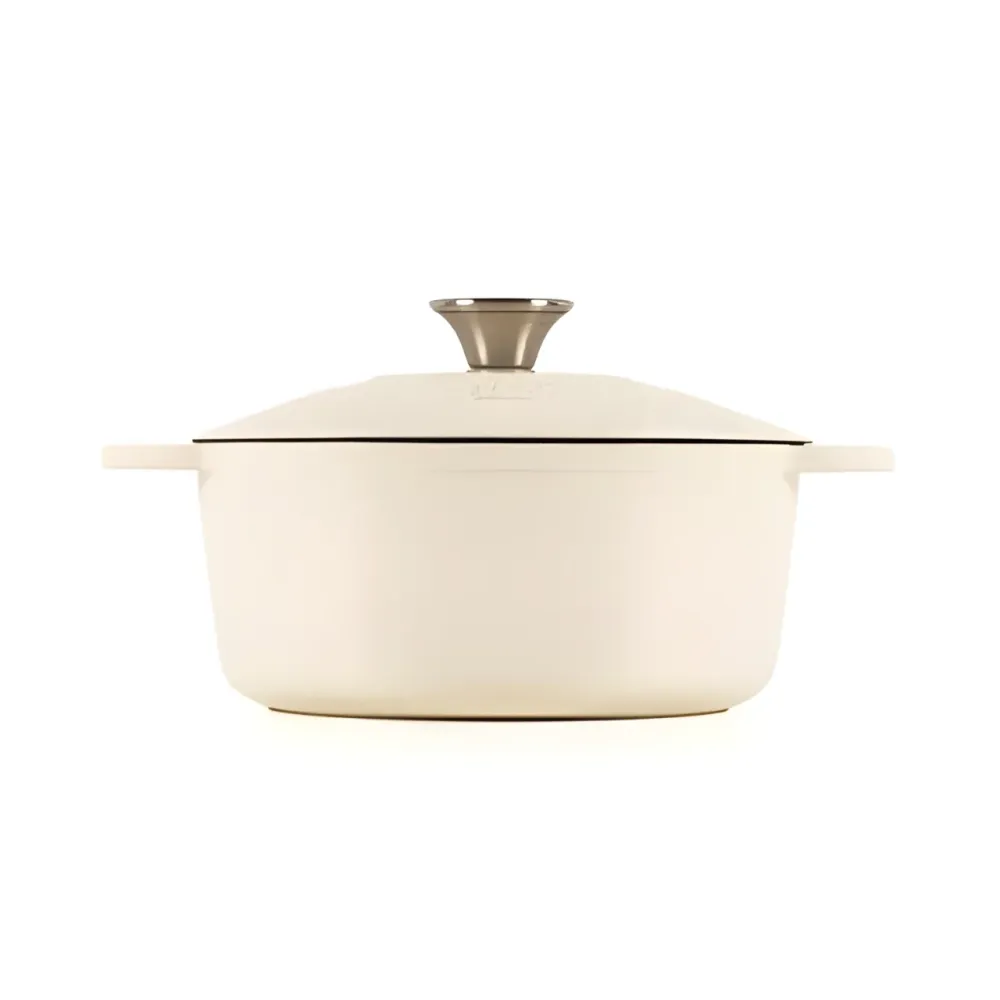 Braadpan 22x10.5 cm – 3,35 L – Wit | Geëmailleerd Gietijzer