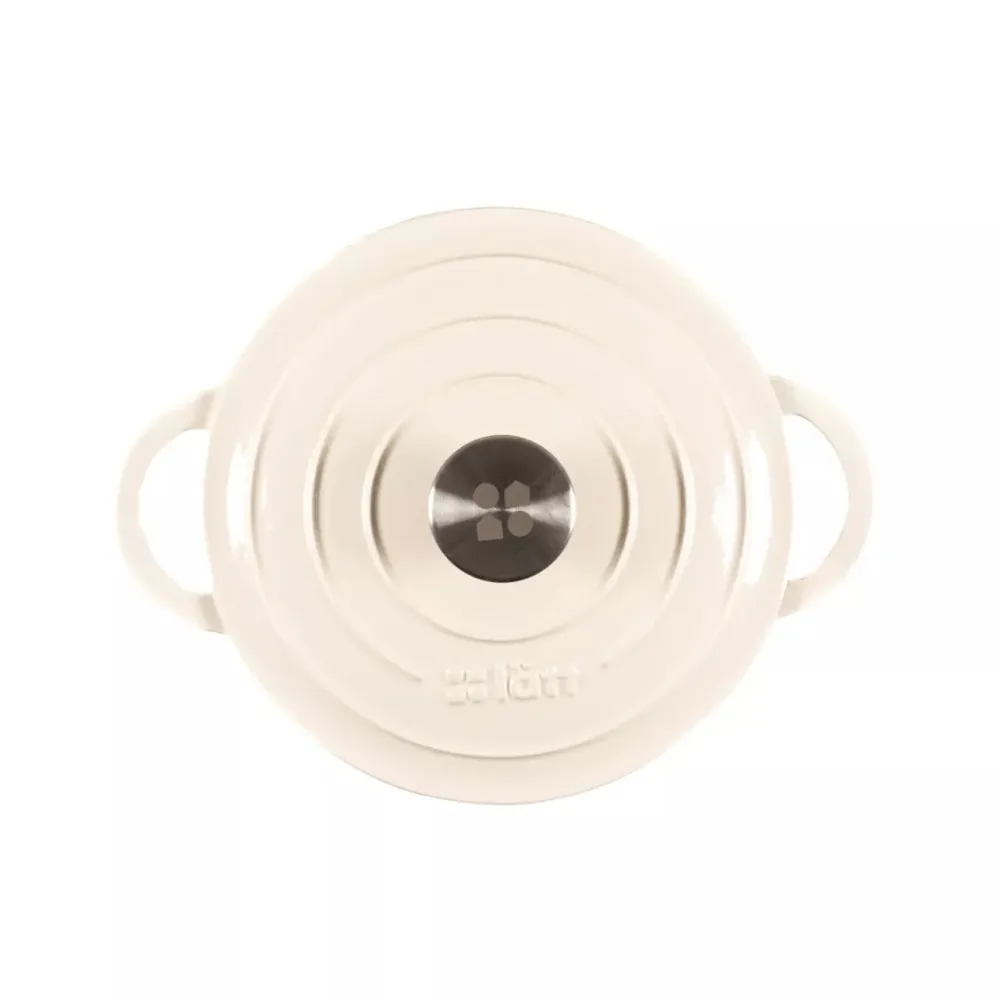 Braadpan 22x10.5 cm – 3,35 L – Wit | Geëmailleerd Gietijzer