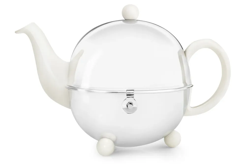 Bredemeijer Cosy Theepot 1,3l, crèmewit Wit Glanzend Roestvrij staal 202