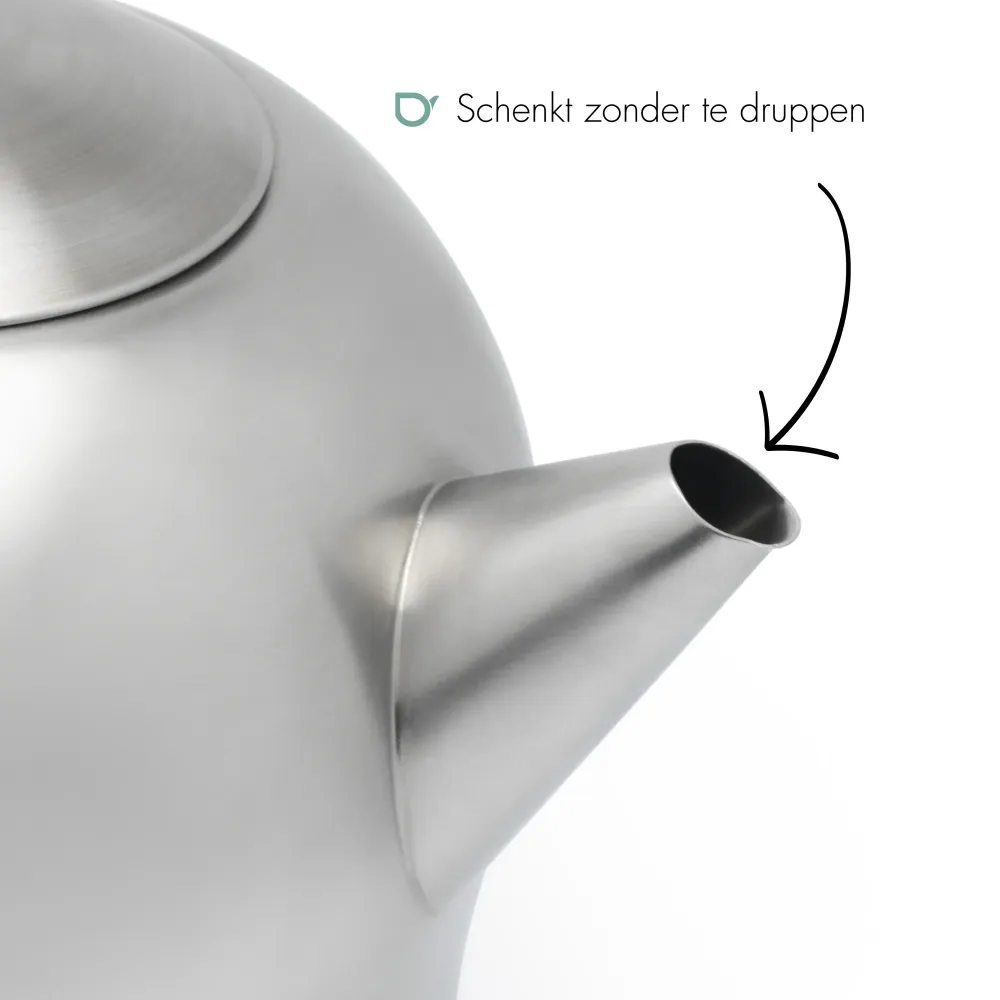 Bredemeijer - Dubbelwandige theepot Minuet Santhee - 0,5 liter - RVS - Mat