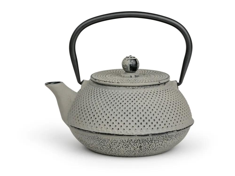 Bredemeijer - Gietijzeren theepot Jang - 0,8 liter - Betongrijs - Met filter