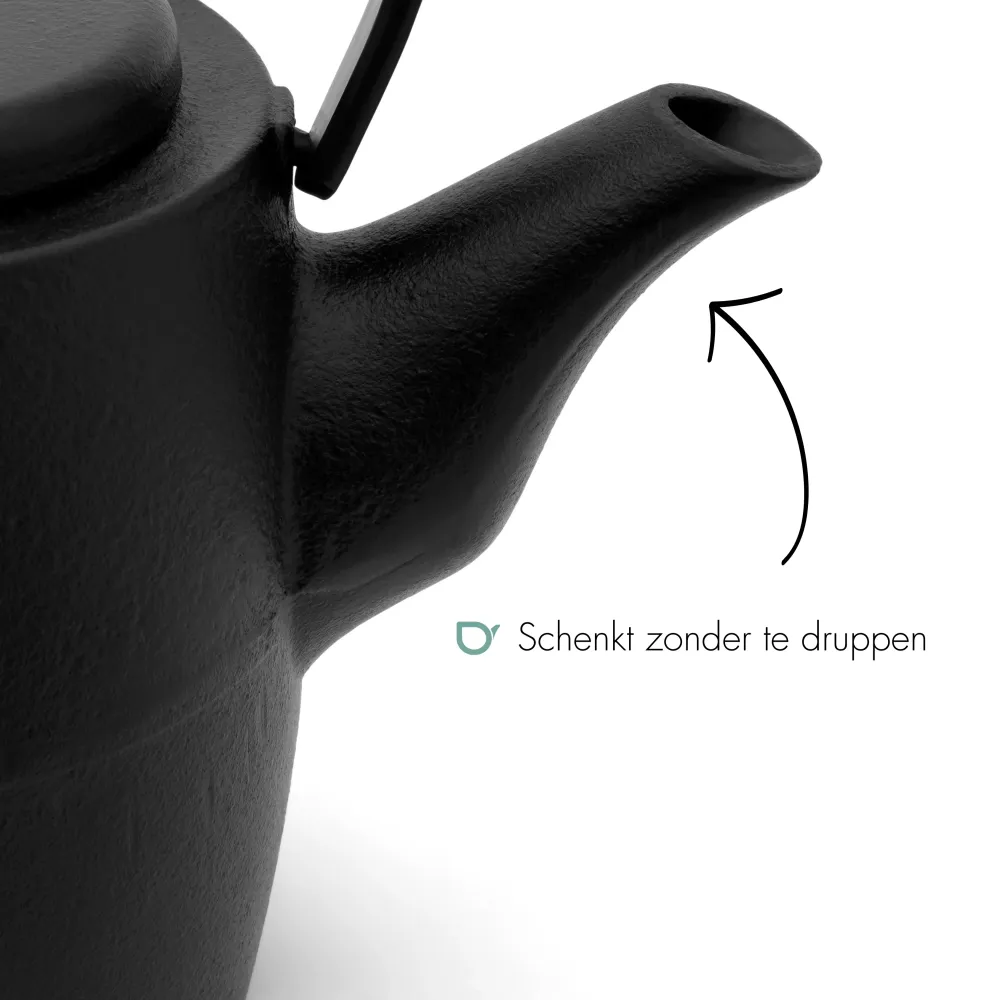 Bredemeijer - Gietijzeren theepot Kobe - 1,2 liter - Zwart