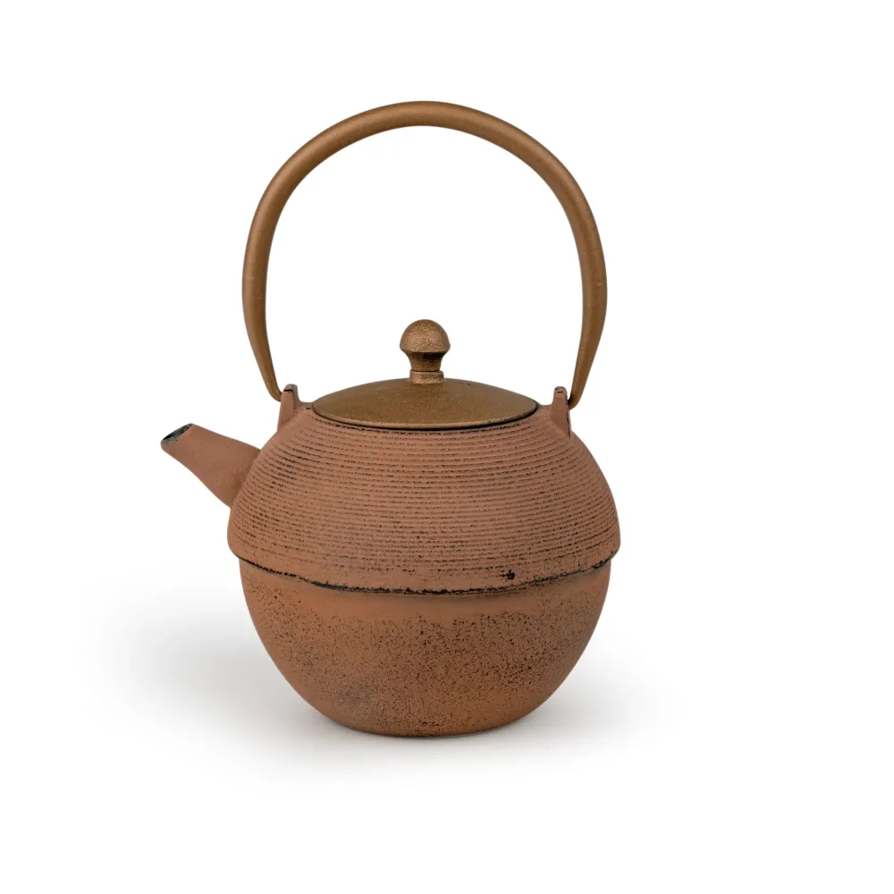 Bredemeijer - Gietijzeren theepot Sakura - 1,2 liter - Kastanjebruin - Met filter