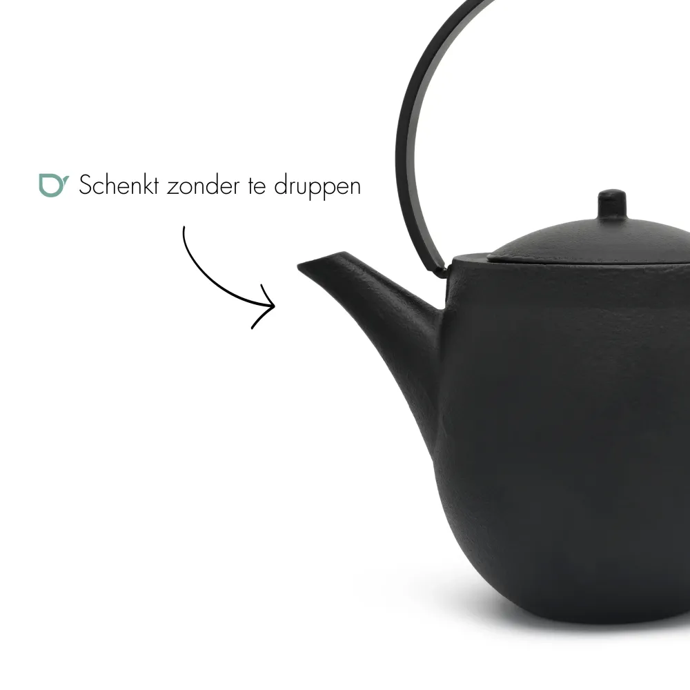 Bredemeijer - Gietijzeren theepot Sendai - 1,2 liter - Zwart