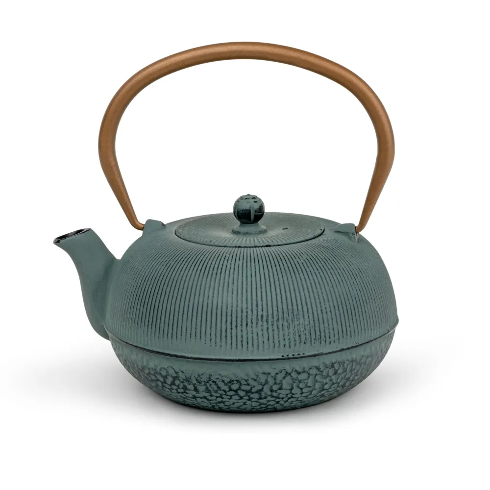 Bredemeijer - Gietijzeren theepot Sichuan - 1 liter - Blauw - Met filter