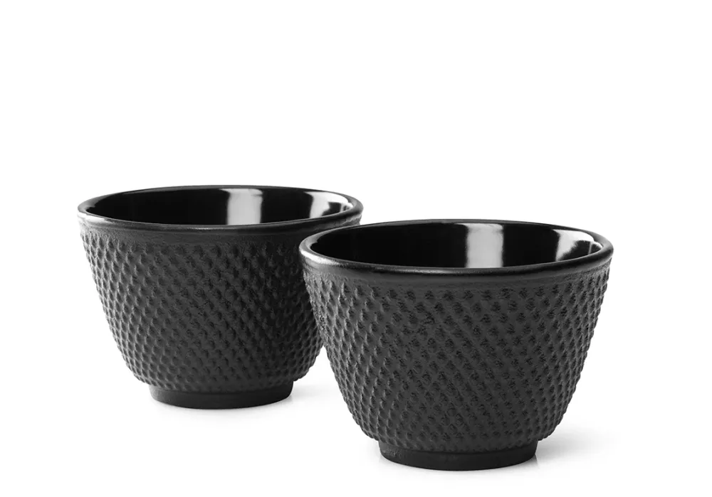 Bredemeijer Jang Giftset 2 Theekopjes, zwart Zwart Mat Gietijzer