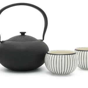 Bredemeijer Shanxi Giftset 2 Porseleinen Mugs, zwart Zwart Mat & glanzend Gietijzer