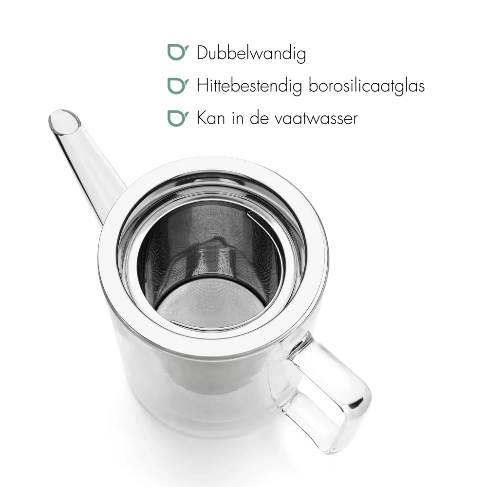 Bredemeijer - Theepot San Remo 1,0L dubbelwandig glas