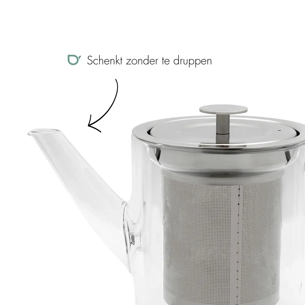 Bredemeijer - Theepot San Remo 1,0L dubbelwandig glas