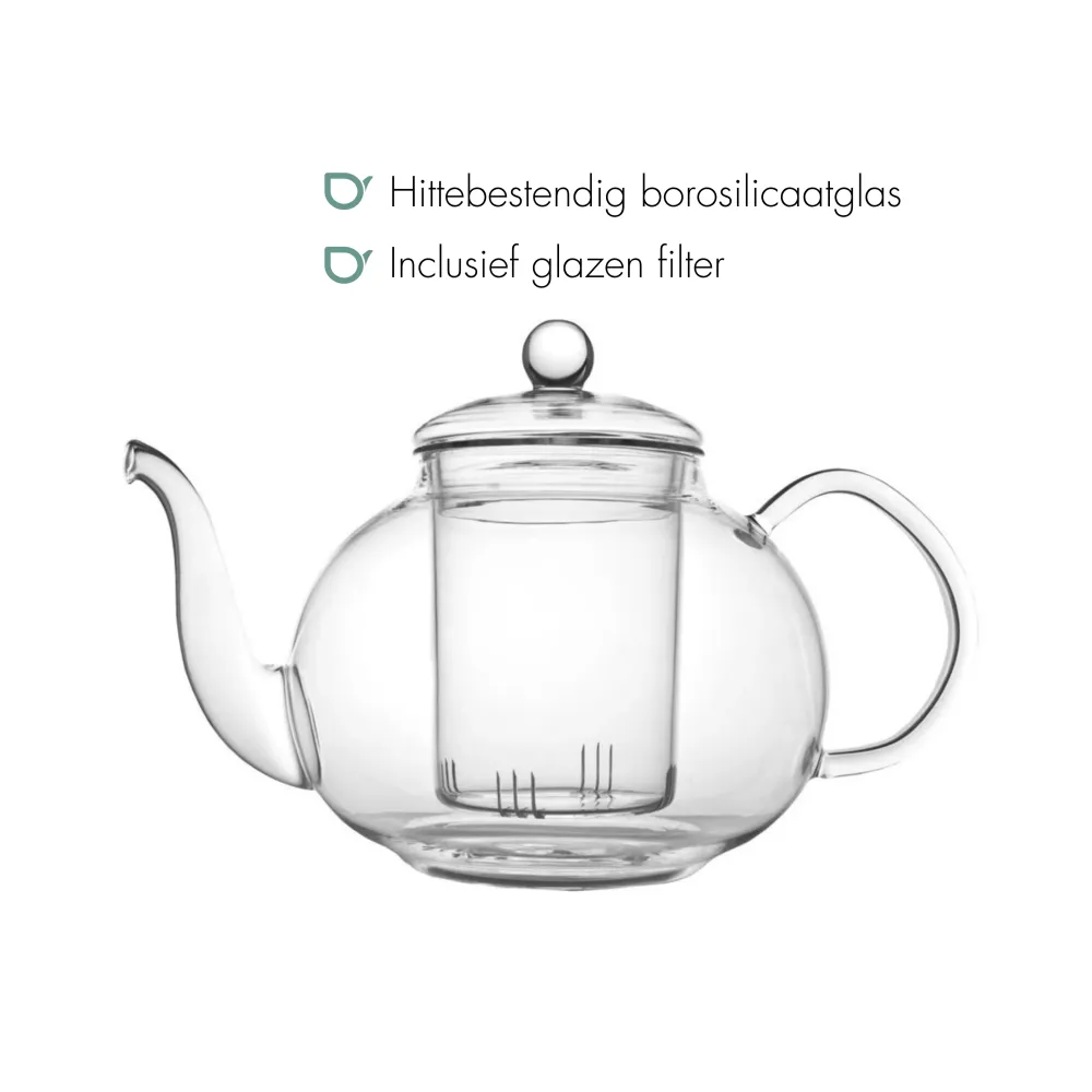 Bredemeijer - Theepot Verona 1,0L enkelwandig glas