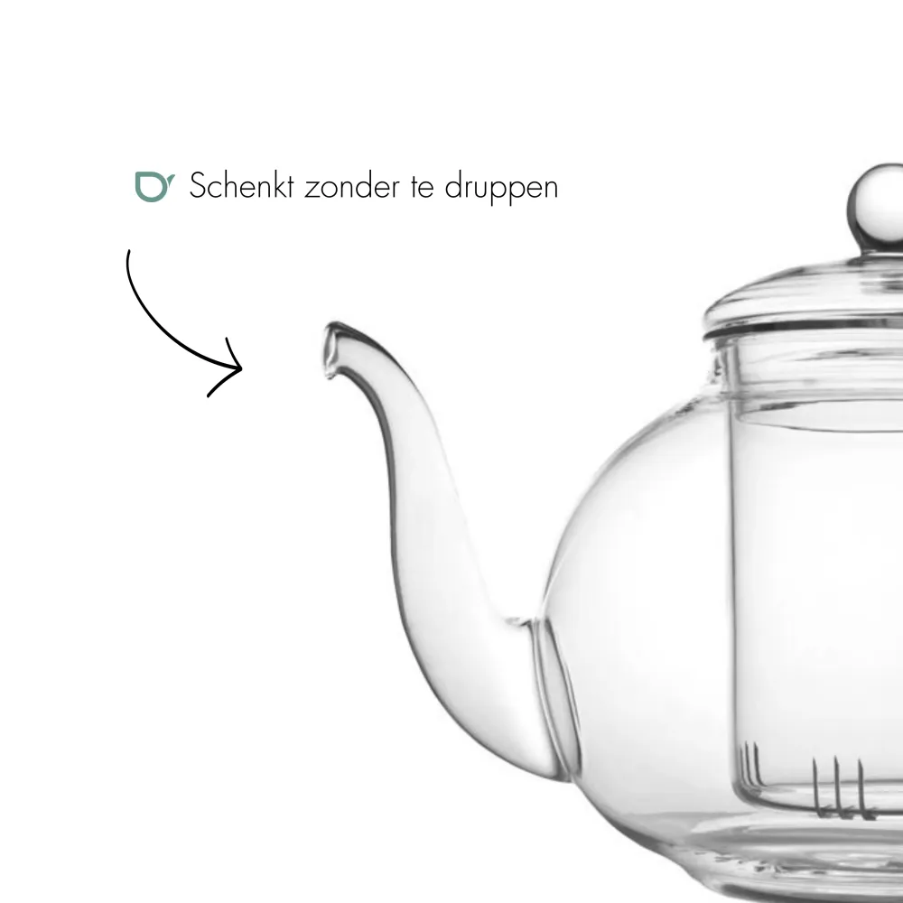 Bredemeijer - Theepot Verona 1,0L enkelwandig glas