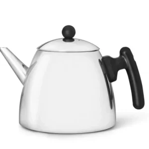 Duet Classic Theepot 1.2 Liter – RVS met Zwart Bredemeijer