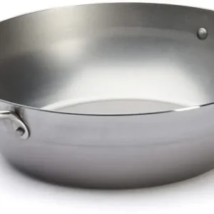 De Buyer Hapjespan / Sauteuse met 2 handvaten - Mineral B Pro - ø 32 cm / 5.5 liter - zonder anti-aanbaklaag