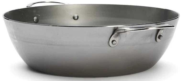 De Buyer Hapjespan / Sauteuse met 2 handvaten - Mineral B Pro - ø 32 cm / 5.5 liter - zonder anti-aanbaklaag