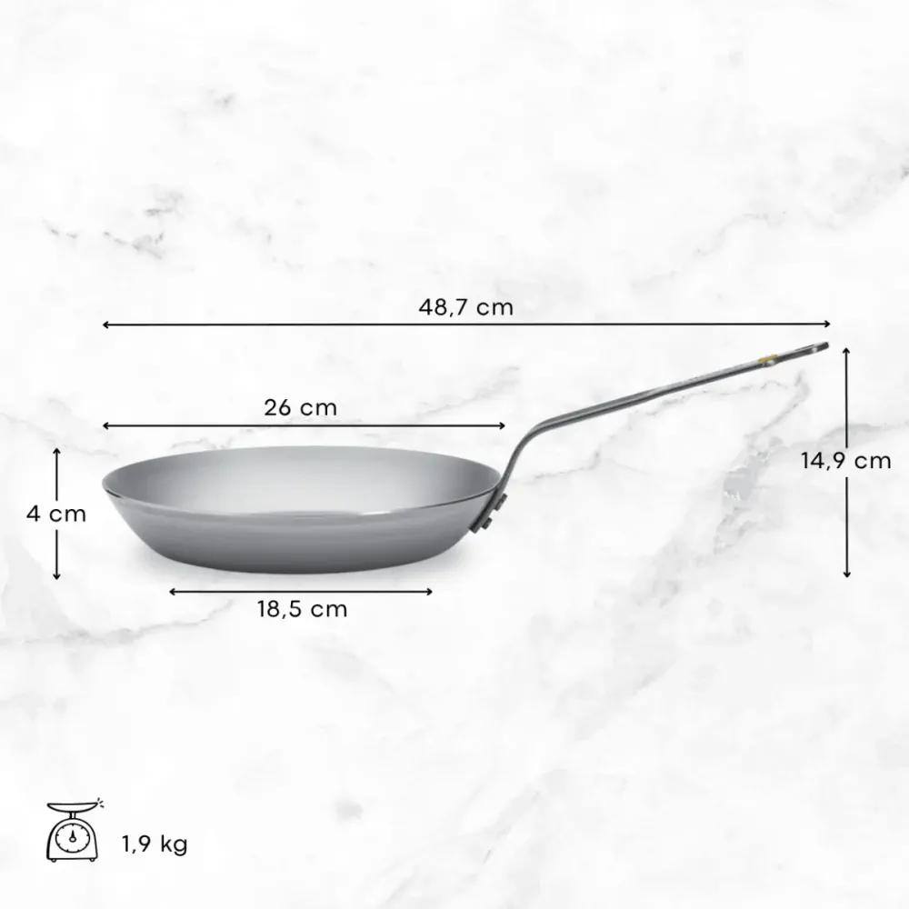 De Buyer Koekenpan Mineral B Element - ø 26 cm - zonder anti-aanbaklaag