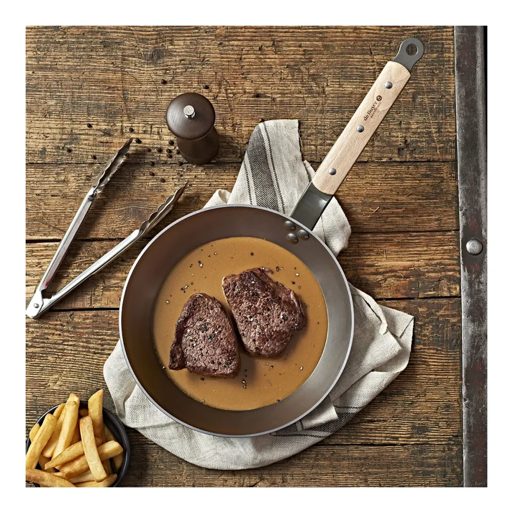De Buyer Koekenpan Mineral B Hout - ø 28 cm - zonder anti-aanbaklaag