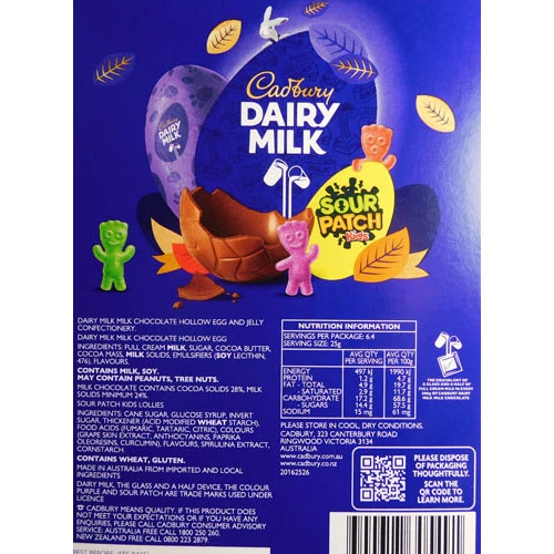 Cadbury Dairy Milk Egg en Sour Patch Kids Gift Box 160G