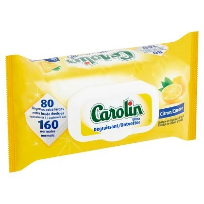 Carolin natte doekjes 80stuks citroen