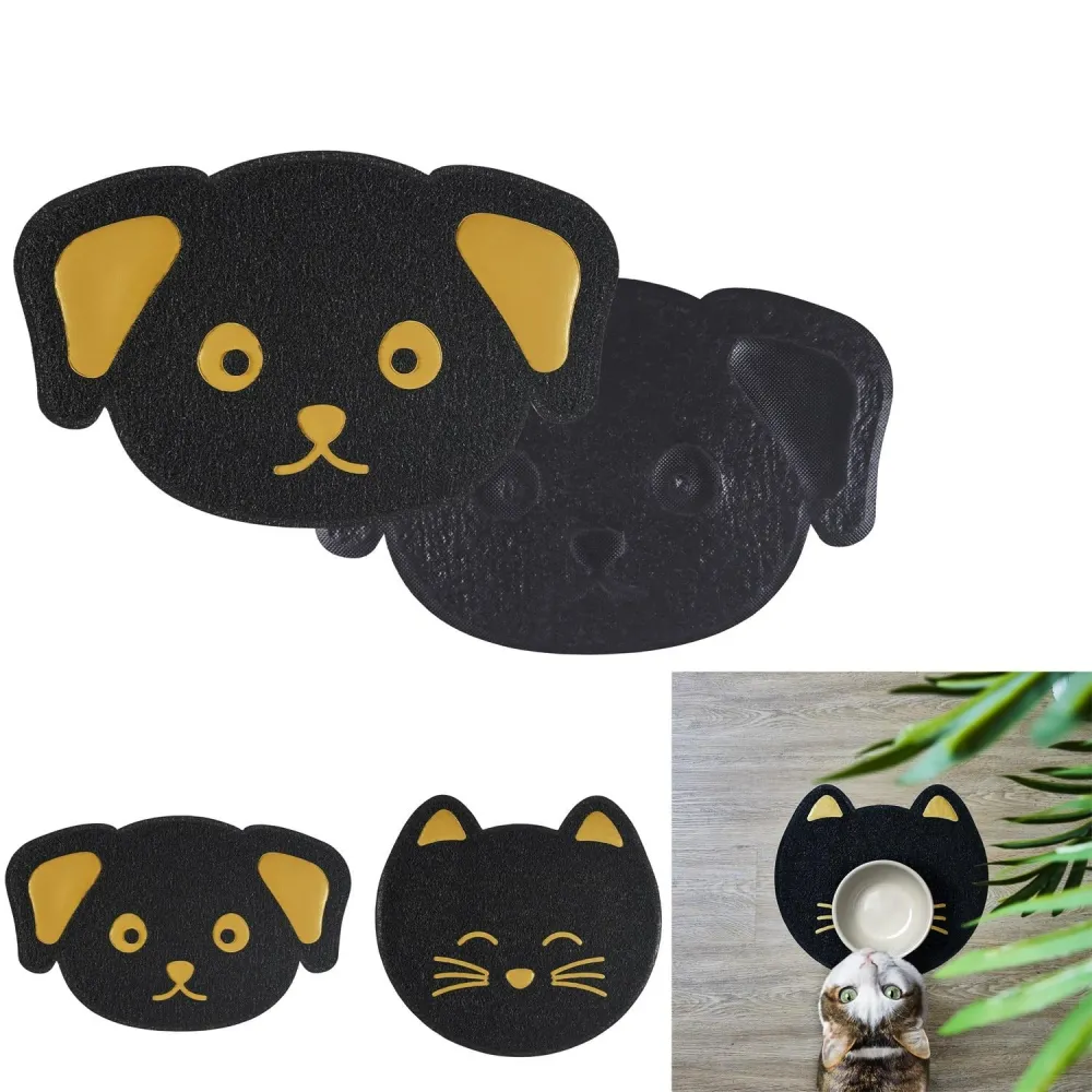 Dieren placemat antislip black/gold CAT