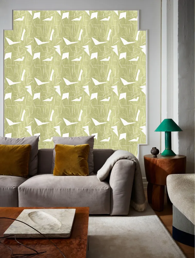 Catchii Behang Graphics Laurel green