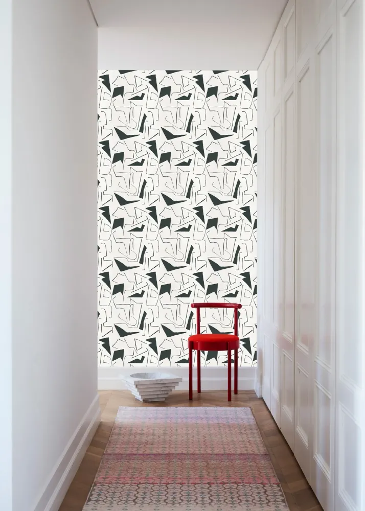 Catchii Behang Graphics Laurel green